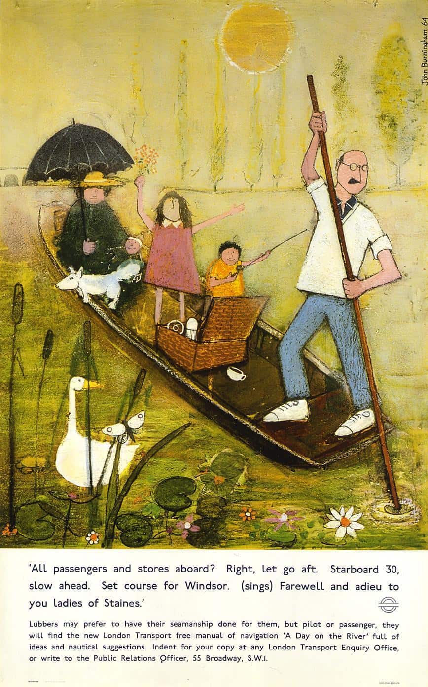 Mr Gumpy's Outing by John Burningham London Travel poster