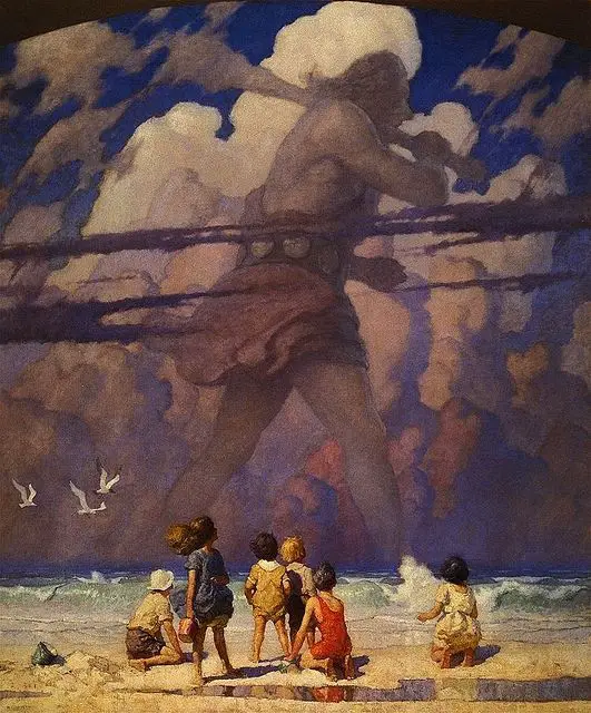 THE GIANT 1923 by N.C. (Newell Convers) Wyeth, Ladies Home Journal 1923