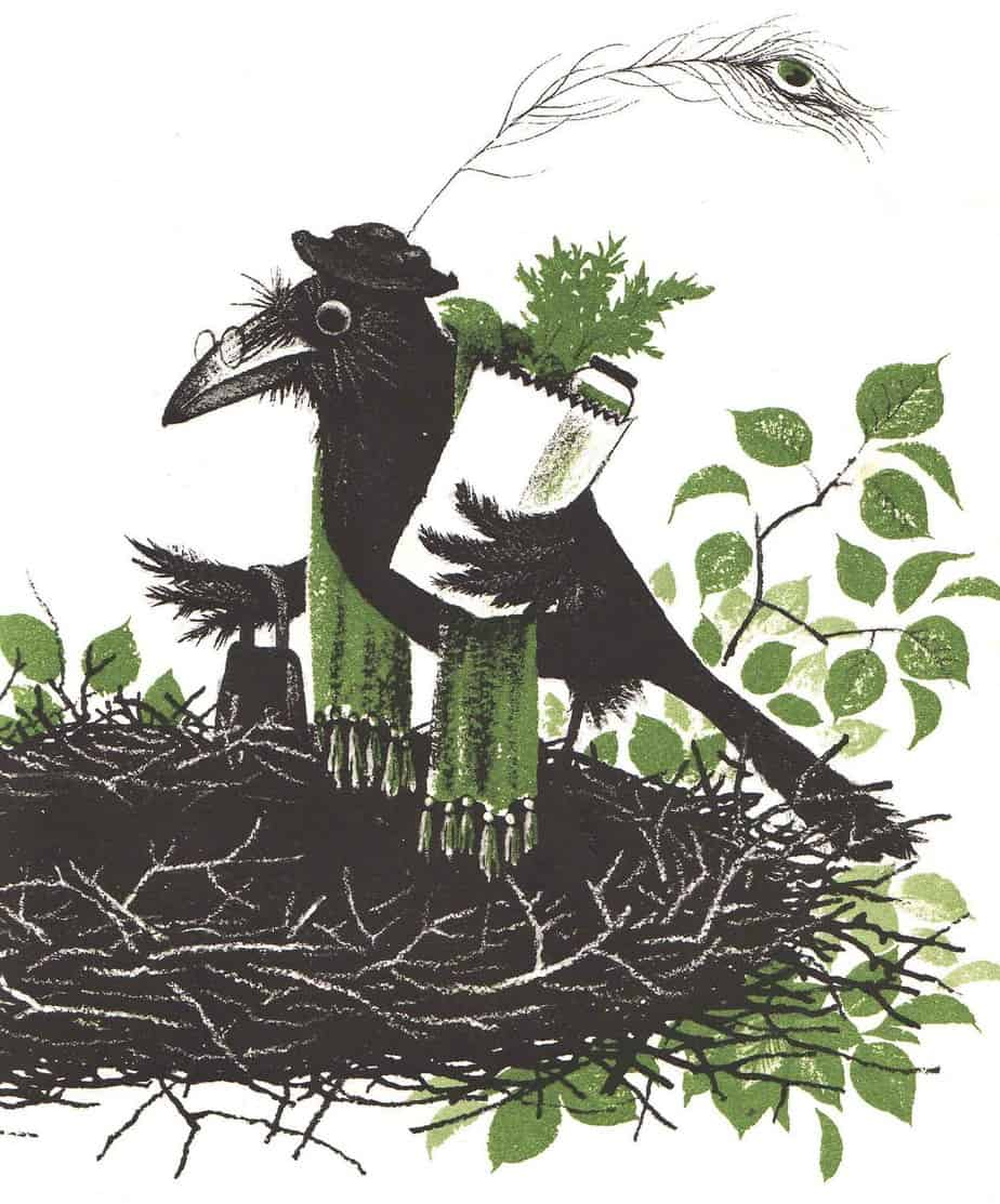 The Crows of Pearblossom by Aldous Huxley illustrated by Barbara Cooney (1917-2000) published in 1967