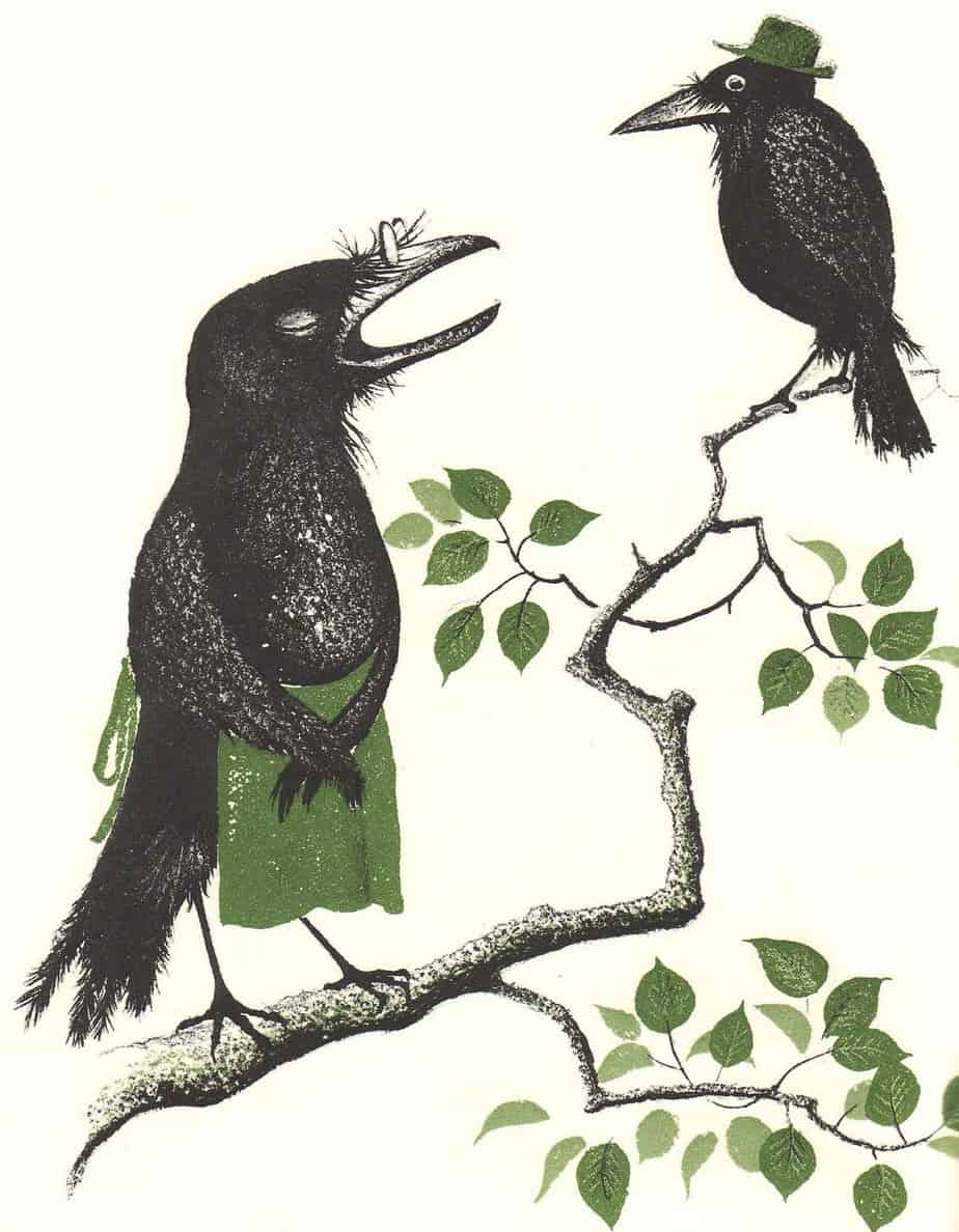The Crows of Pearblossom by Aldous Huxley illustrated by Barbara Cooney (1917-2000) published in 1967