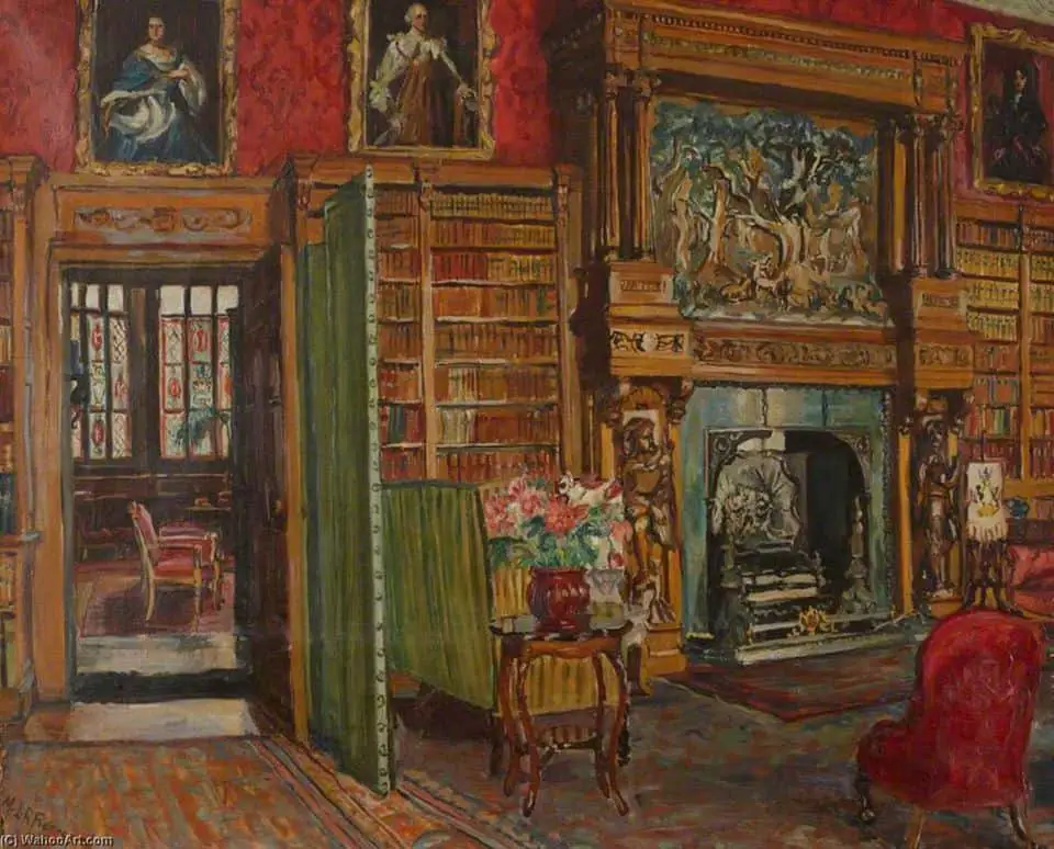 'The Library' by Marie-Louise Roosevelt Pierrepont, 1941