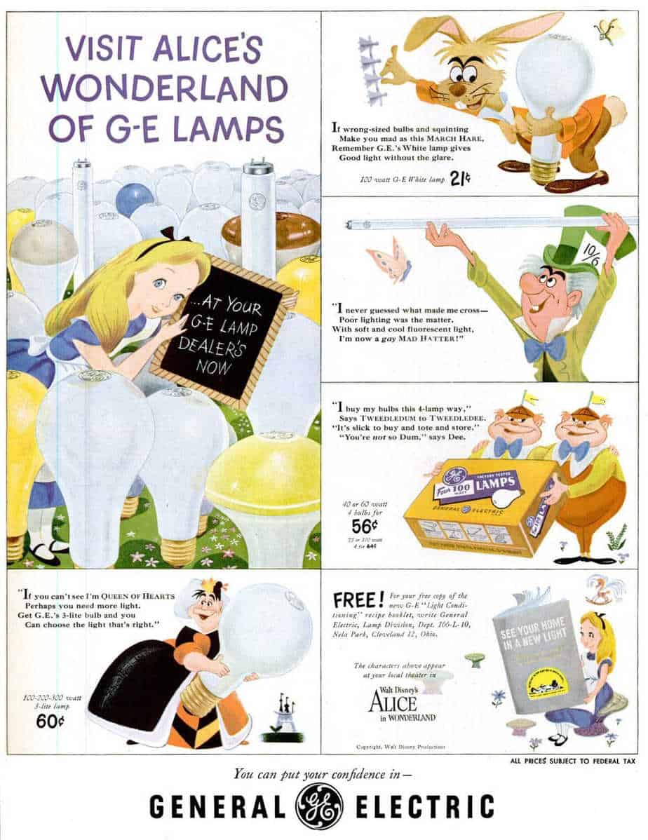 Visit Alice's Wonderland of G-E Lamps, General Electric, 1951