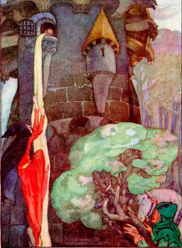 Rapunzel, Let Down Your Hair by Anne Anderson (Scottish)