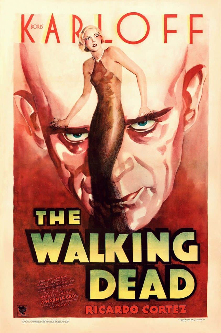 Artist unknown, The Walking Dead (Warner Bros., 1936), One Sheet Movie Poster sanpuku eyes
