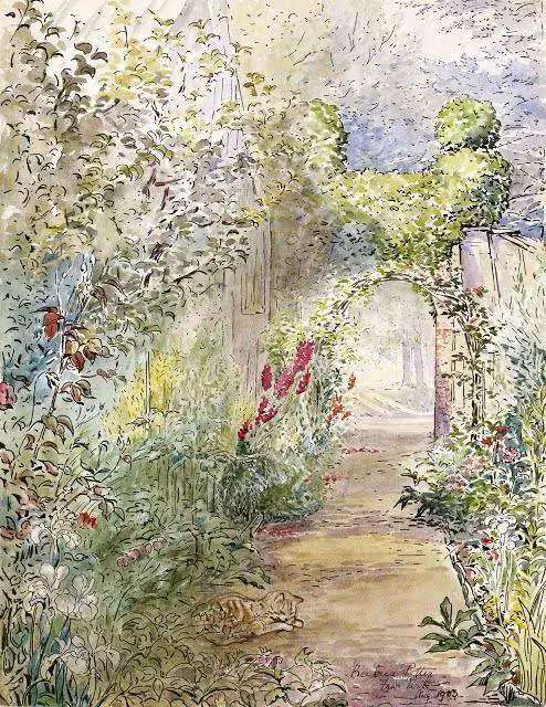 Beatrix Potter, Fawe Park Garden, 1903