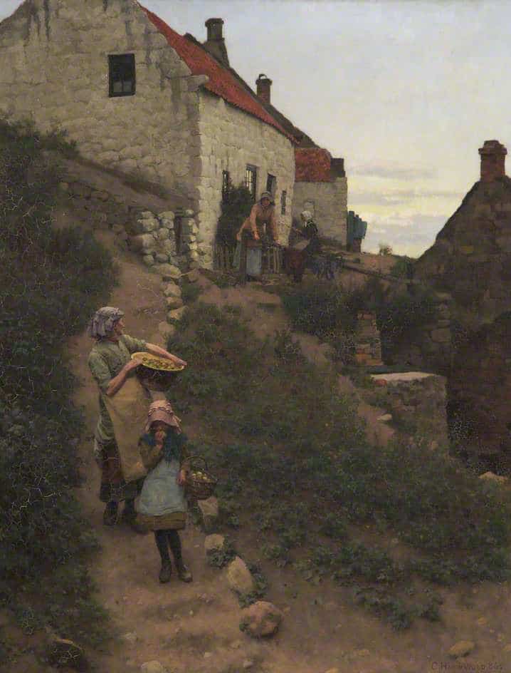 Charles Haigh Wood - Fisherman's Cottage, Runswick 1886