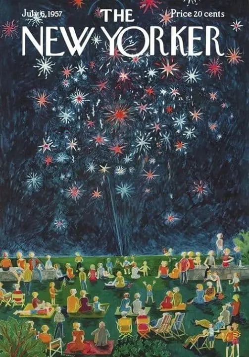 by Ilonka Karasz (1896-1981) 1957 Fourth of July fireworks