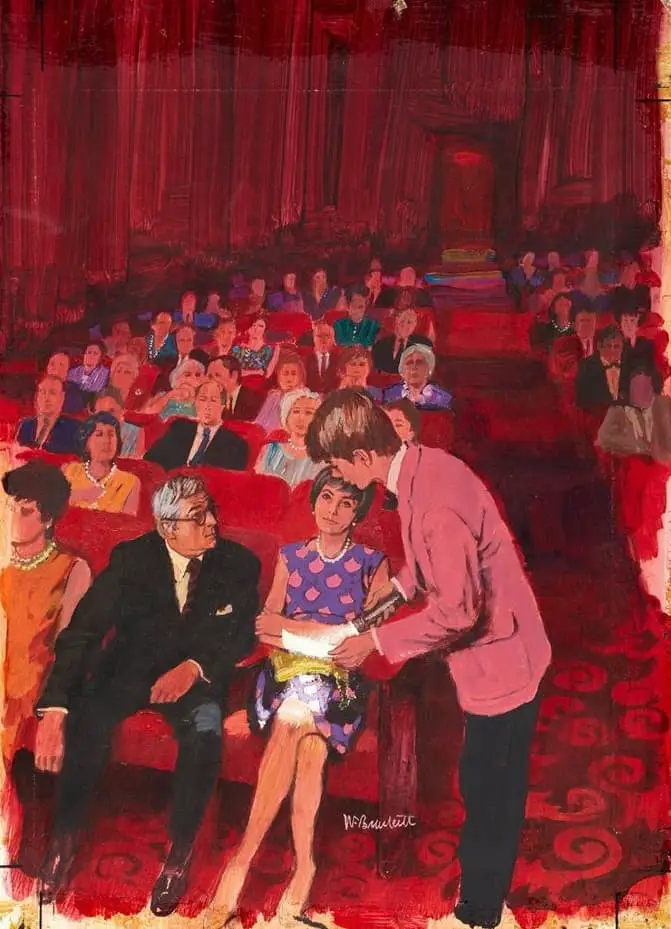 At the Theatre by Ward Brackett (1914-2006)