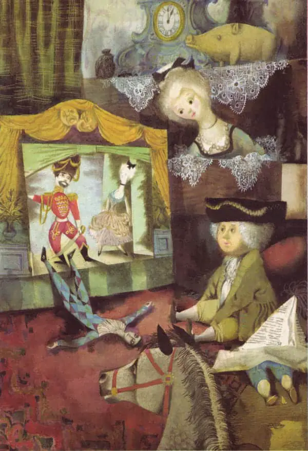Czech illustrator Jiri Trnka (1912-1969) illustration for Andersen's Fairy Tales 1969
