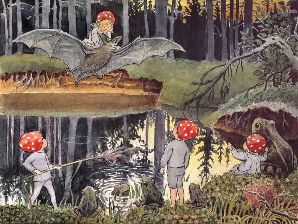 Elsa Beskow (Swedish author and illustrator) 1874 - 1953, Tomtebobarnene (Children Of The Forest), c1910