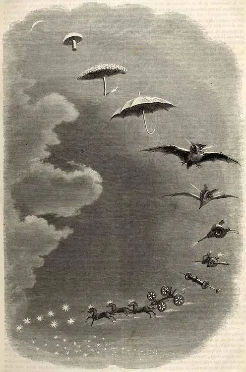 Grandville A walk in the sky A Stroll in the Sky, The Picturesque Store, 1847