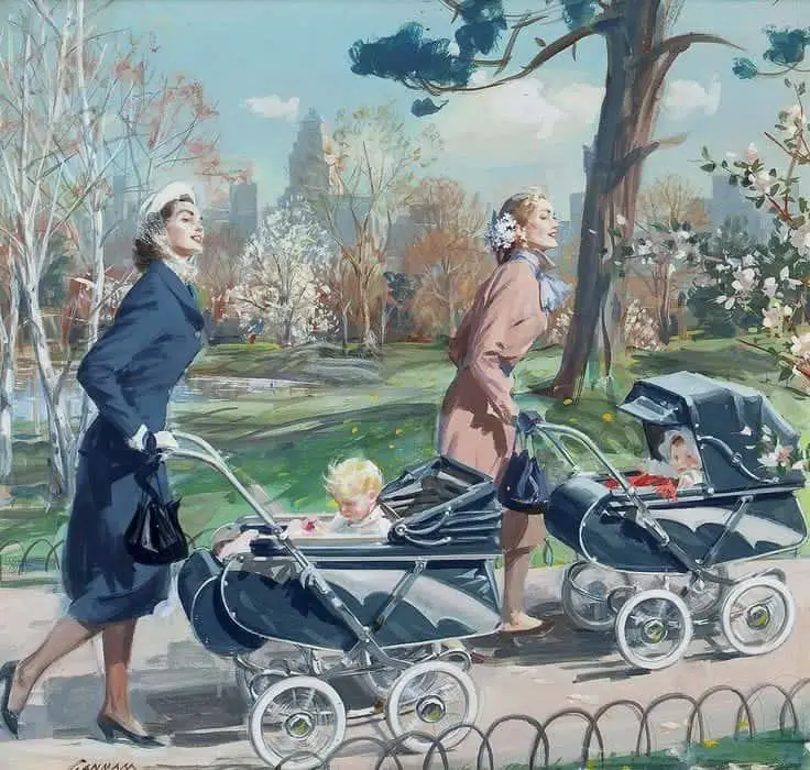 John Gannam Thayer Stroller advertisement, 1951 