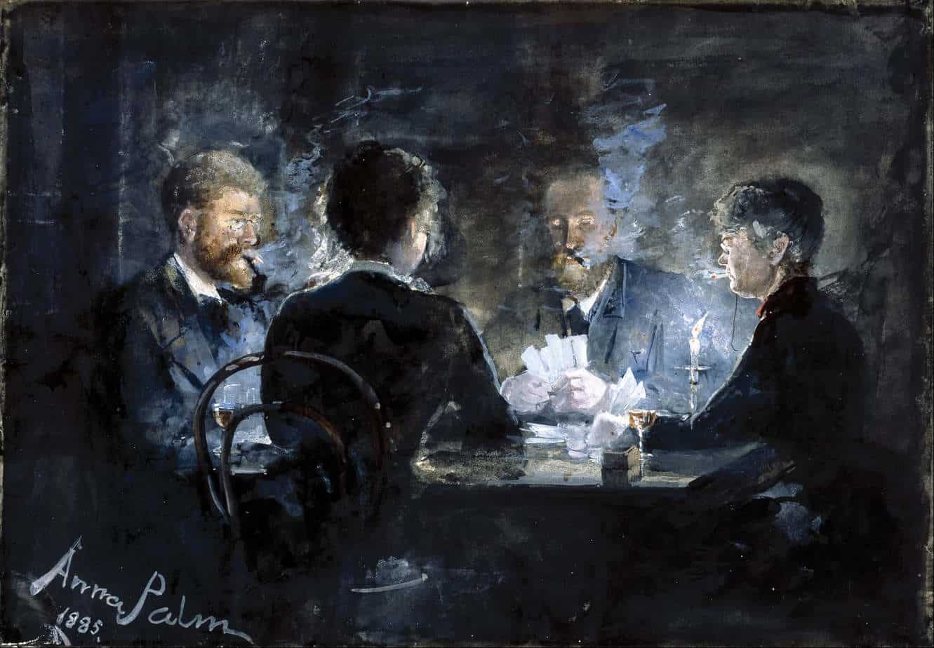 Anna Palm de Rosa (1859–1924) - A Game of L'hombre in Brøndum's Hotel