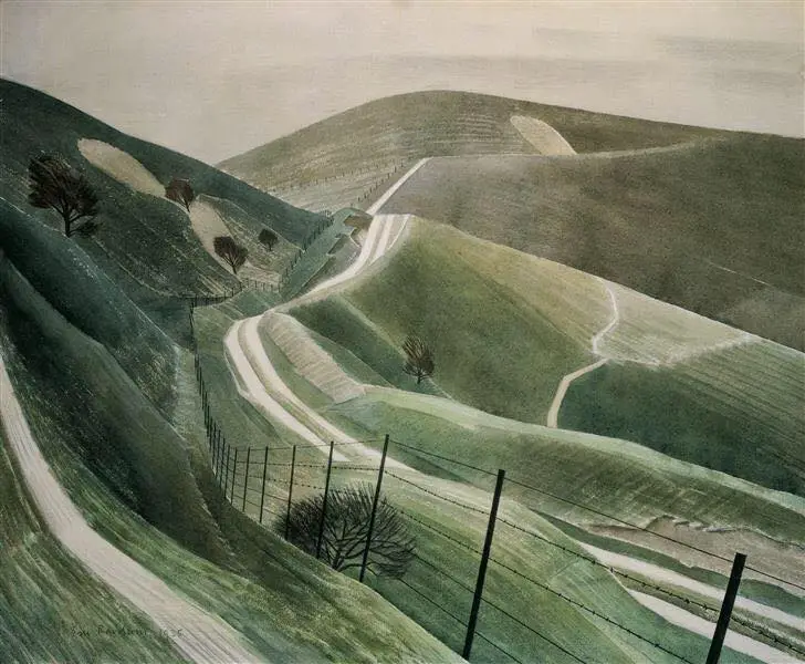 Chalk Paths by Eric Revilious, 1935