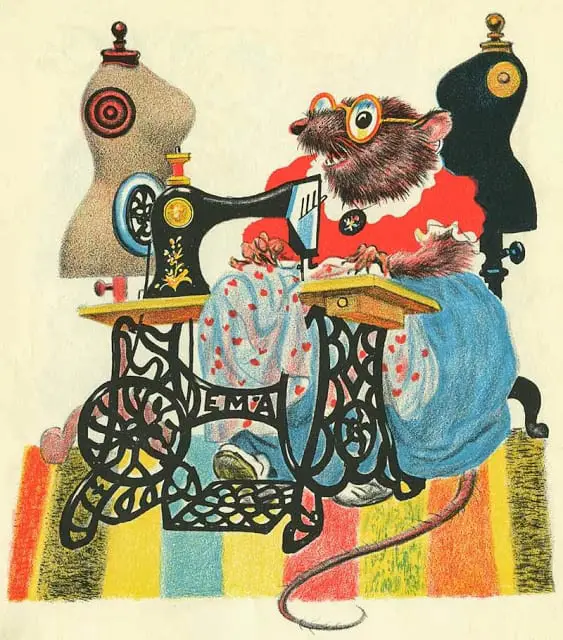 Feodor Rojankovsky, Frog Went a-Courtin', 1955 sewing
