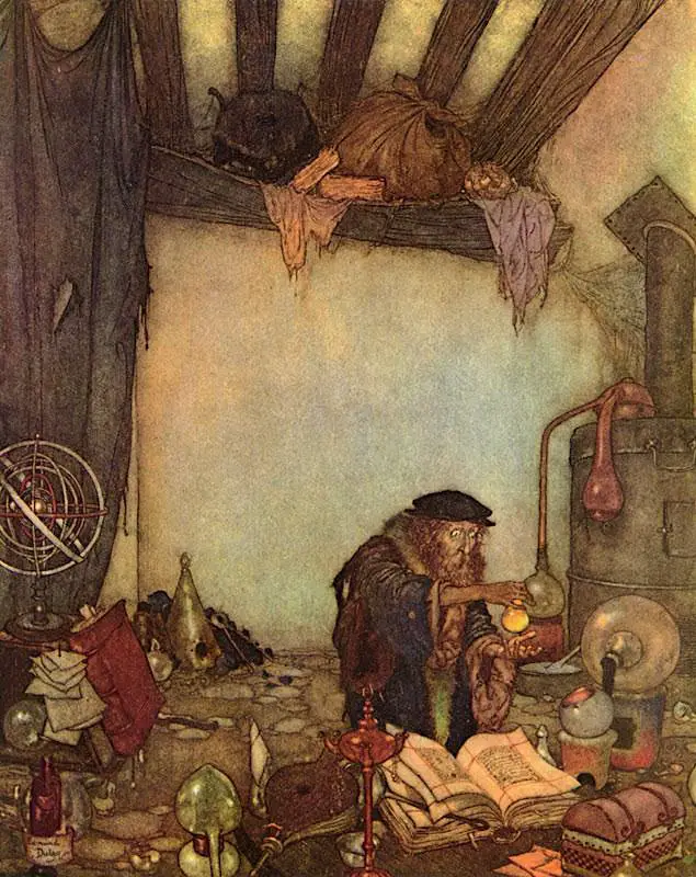 From HC Andersen, The Wind's Tale; Illustrated by Edmund Dulac, 1911