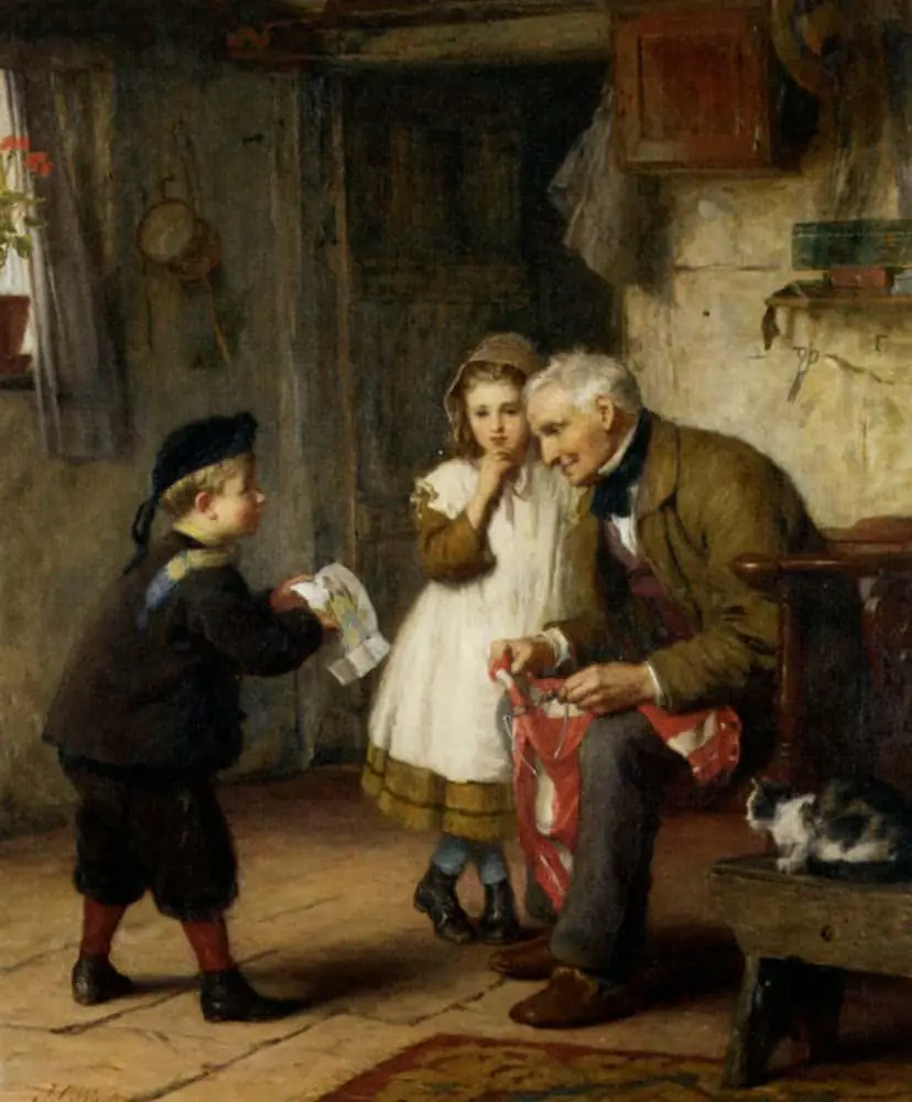 James Clarke Waite - Surprise for Grandfather 1873