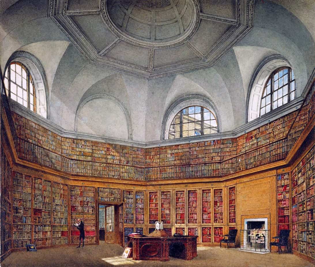 James Stephanoff - Buckingham House, Octagon Library 1818