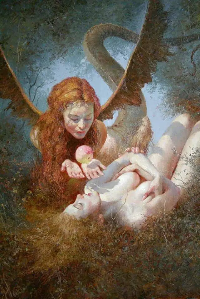 Lilith and Eve, 1963, by Yuri Klapouh apple