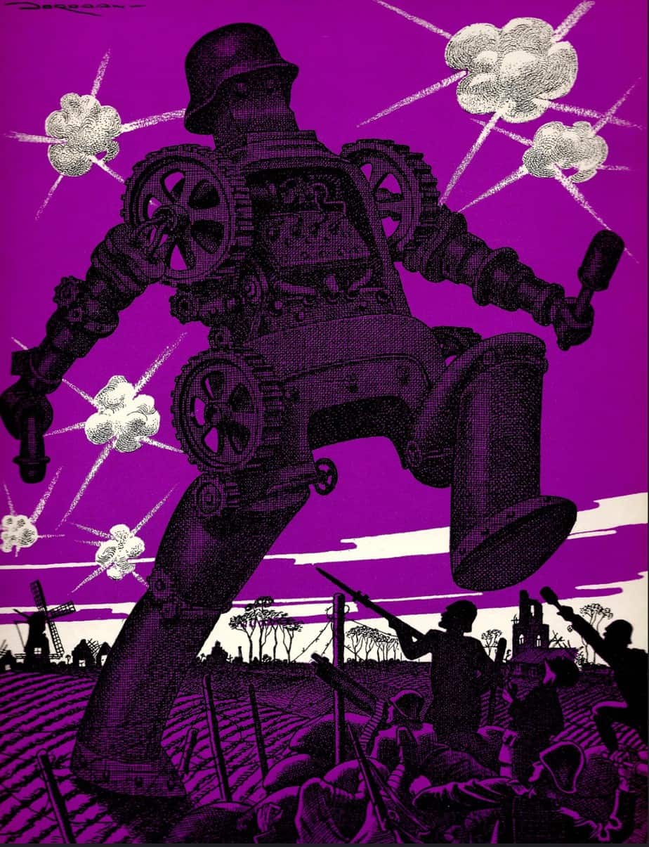 NACHTMERRIE OVER NEDERLAND (1945) L.J. Jordaan purple robot