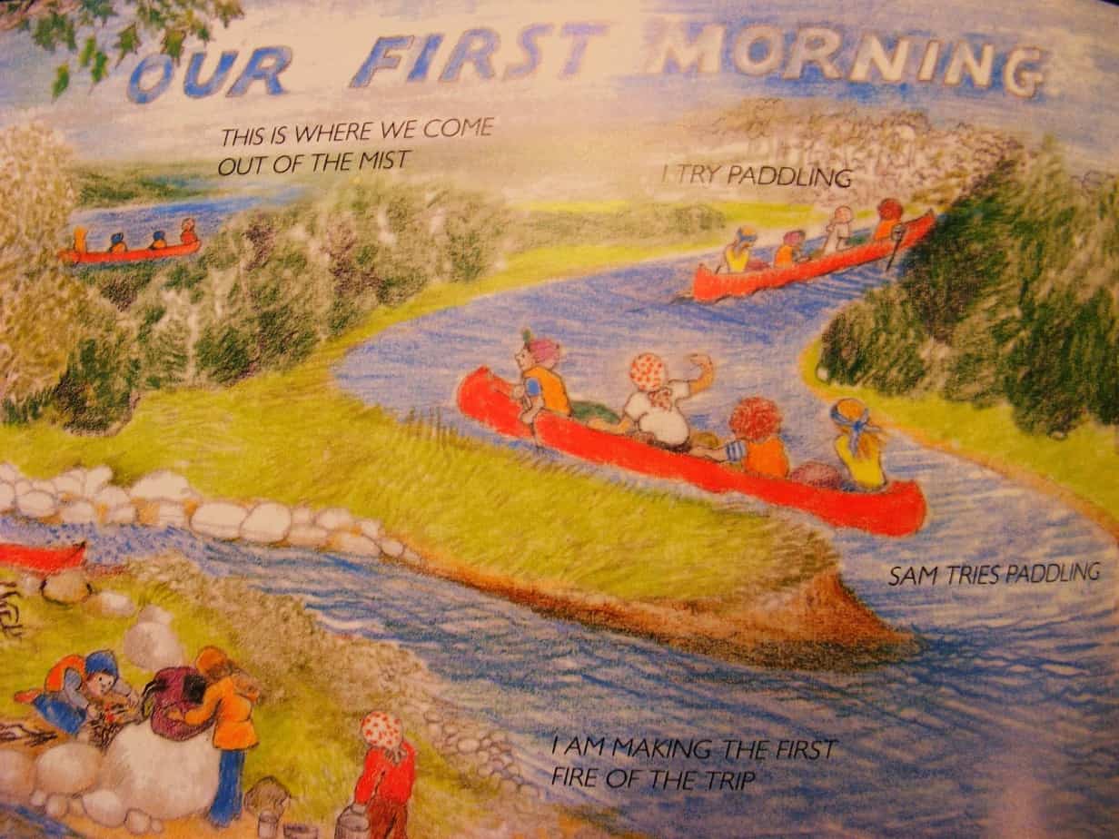 Three Days on a River in a Red Canoe by Vera B. Williams our first morning