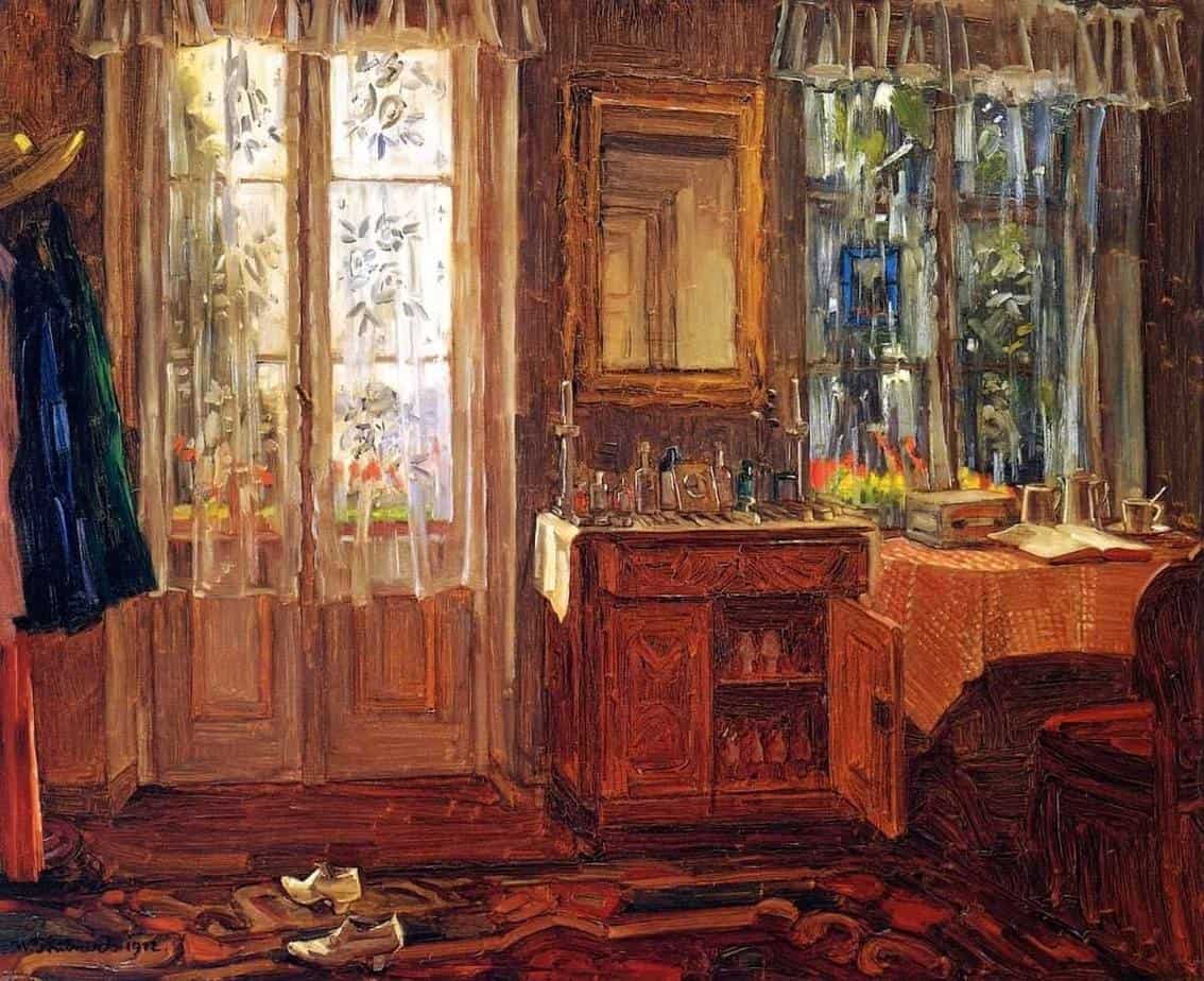 Wilhelm Trübner (German, 1851 - 1917) Balcony and Interior at Starnberg Lake, 1912