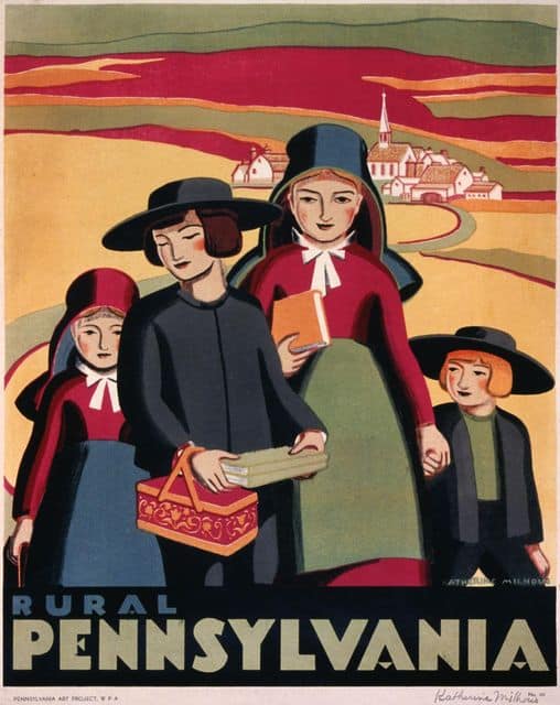 Rural Pennsylvania - WPA Poster - art by Katherine Milhous c1938