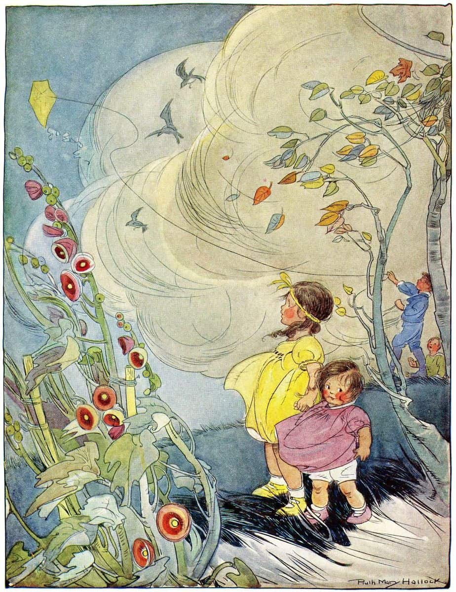 Ruth Mary Hallock (American, 1876-1945) The Wind from A Child's Garden of Verses 1919