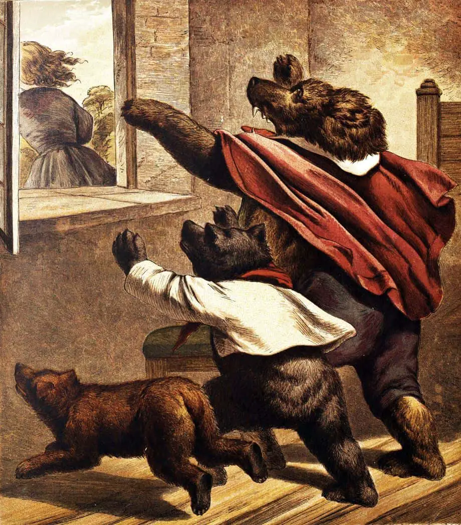 Walter Crane, illustration for The Three Bears, 1873
