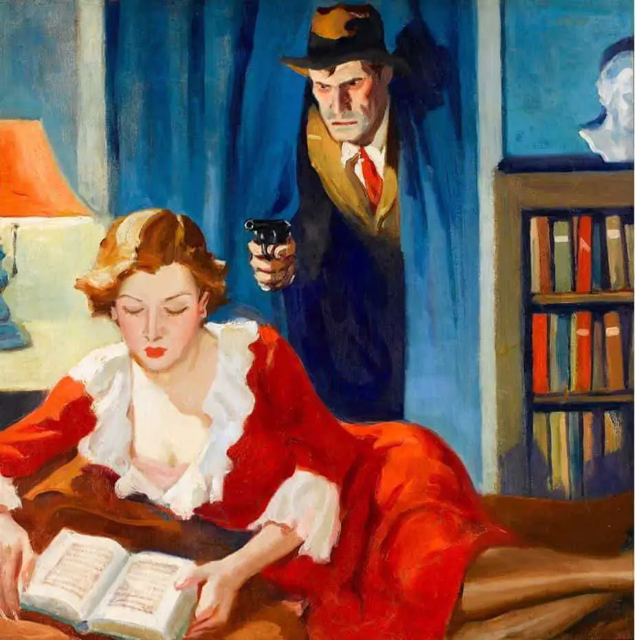 (20th Century), Crime noir story illustration. BLACK BOOK DETECTIVE, June 1934