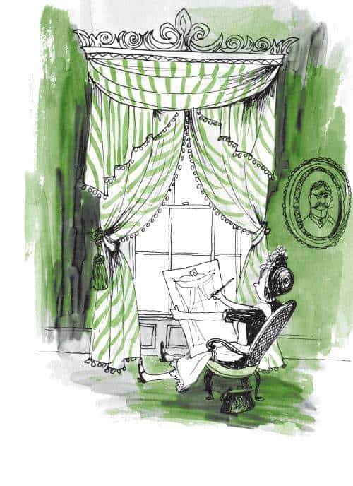 Amelia Bedelia draws the drapes. Peggy Parish's first Amelia Bedelia picture book came out in 1963. Fritz Siebel created the illustrations