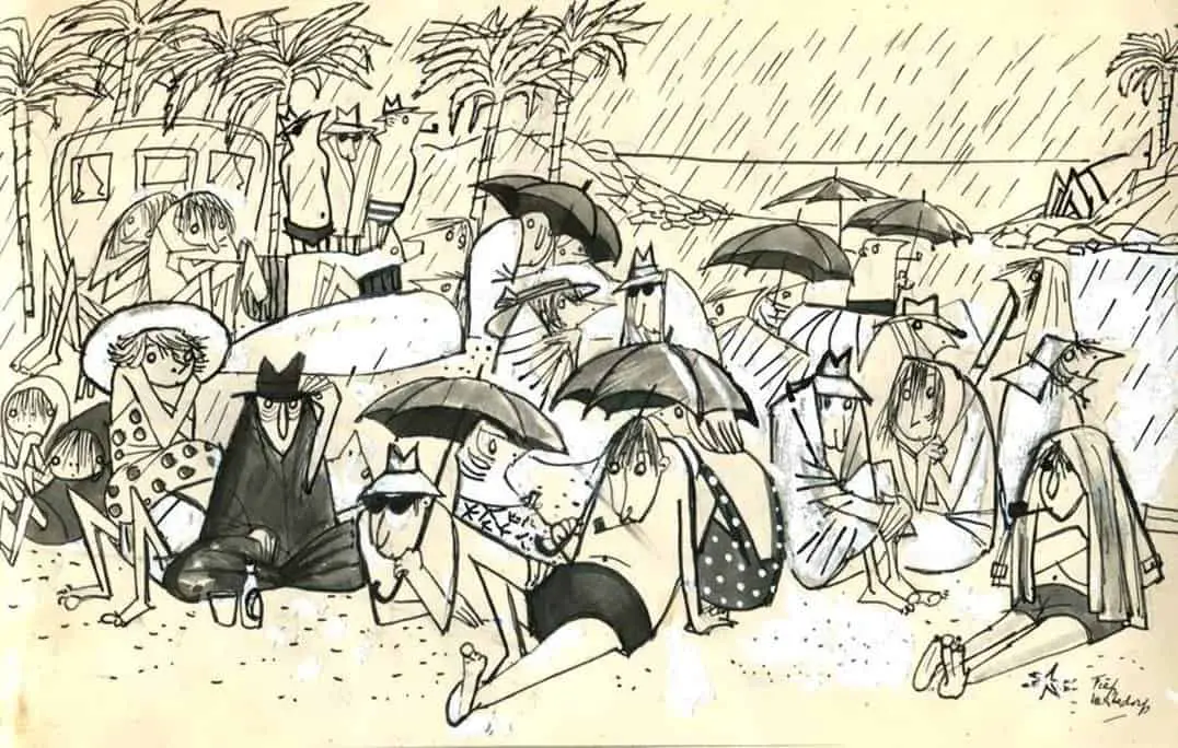 Fiep Westendorp (Dutch illustrator) 1916 - 2004 Rained Out Holidays 1961