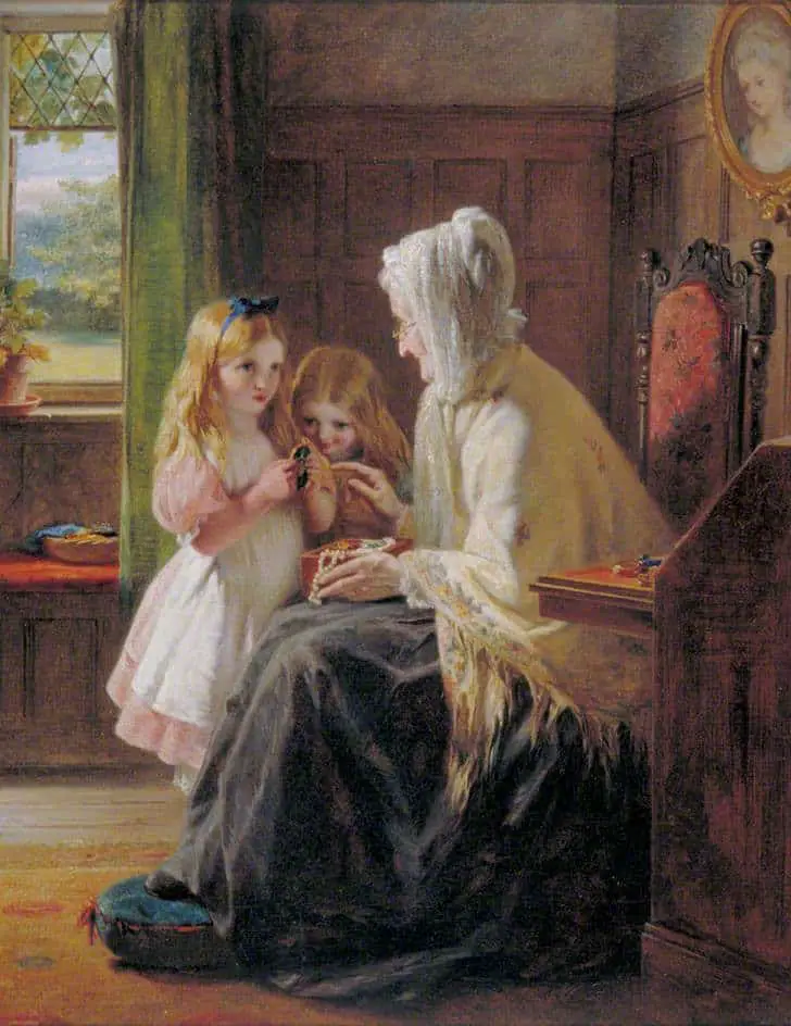 George Bernard O'Neill - Gran's Treasures 1886