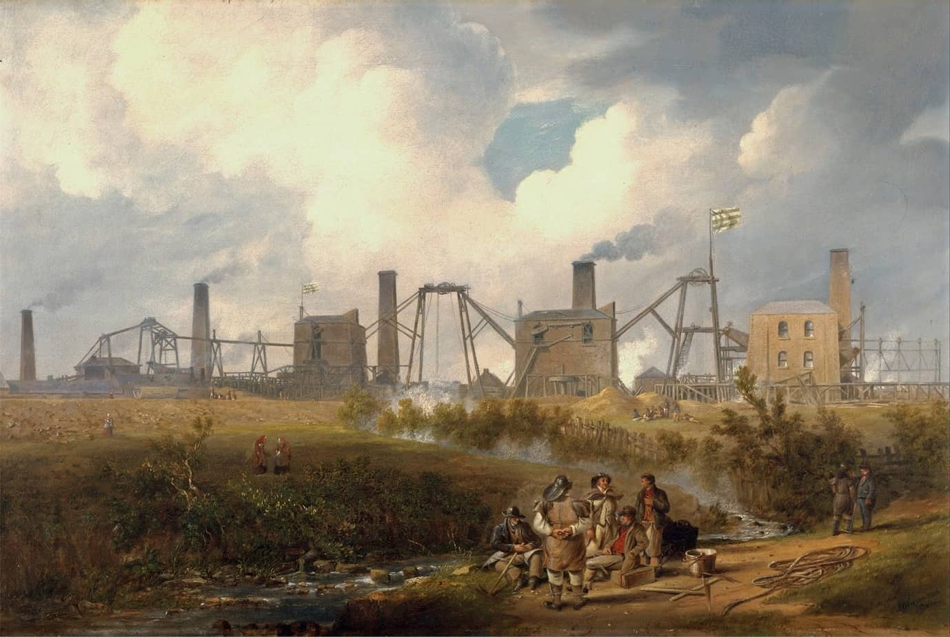 John Wilson Carmichael - A View of Murton Colliery near Seaham, County Durham 1843 factory
