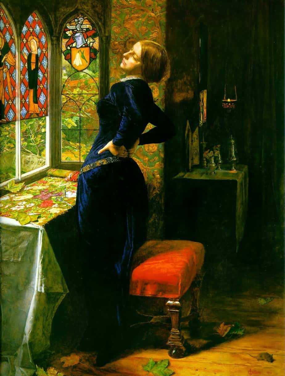 Sir John Everett Millais, (1829 – 1896) Mariana in the Moated Grange, 1851