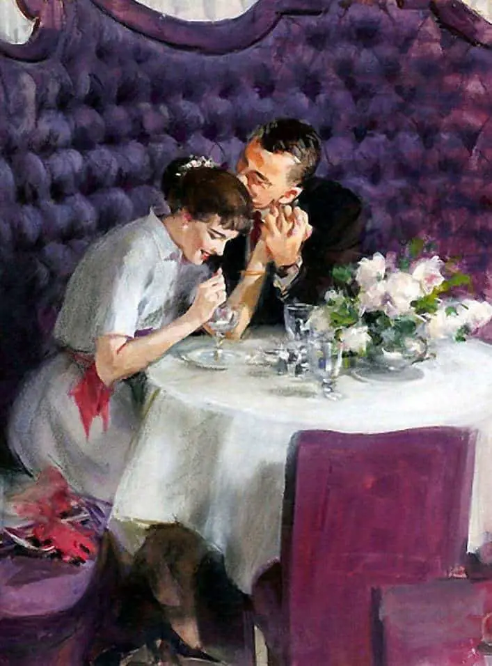 A Romantic Dinner, John Gannam (1907-1965) 1957