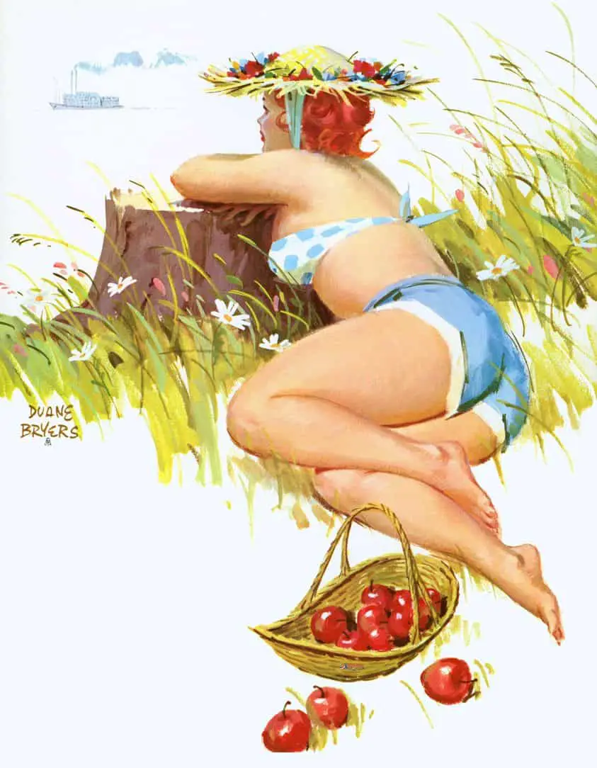 Duane Bryers - Hilda - November 1966 Hilda Calendar apples