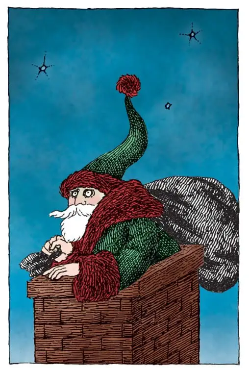 Edward Gorey created a series of Christmas cards for Albondocani Press beginning in the 1970s and ending in the ’80s