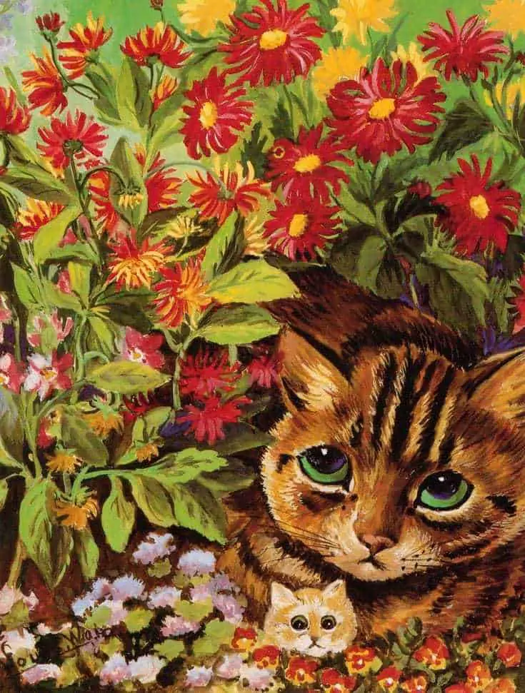 Flower Cats Louis Wain (1860-1939)