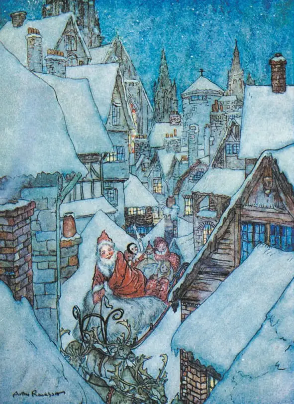 From ‘The Night Before Christmas’ by Arthur Rackham (1867-1939)