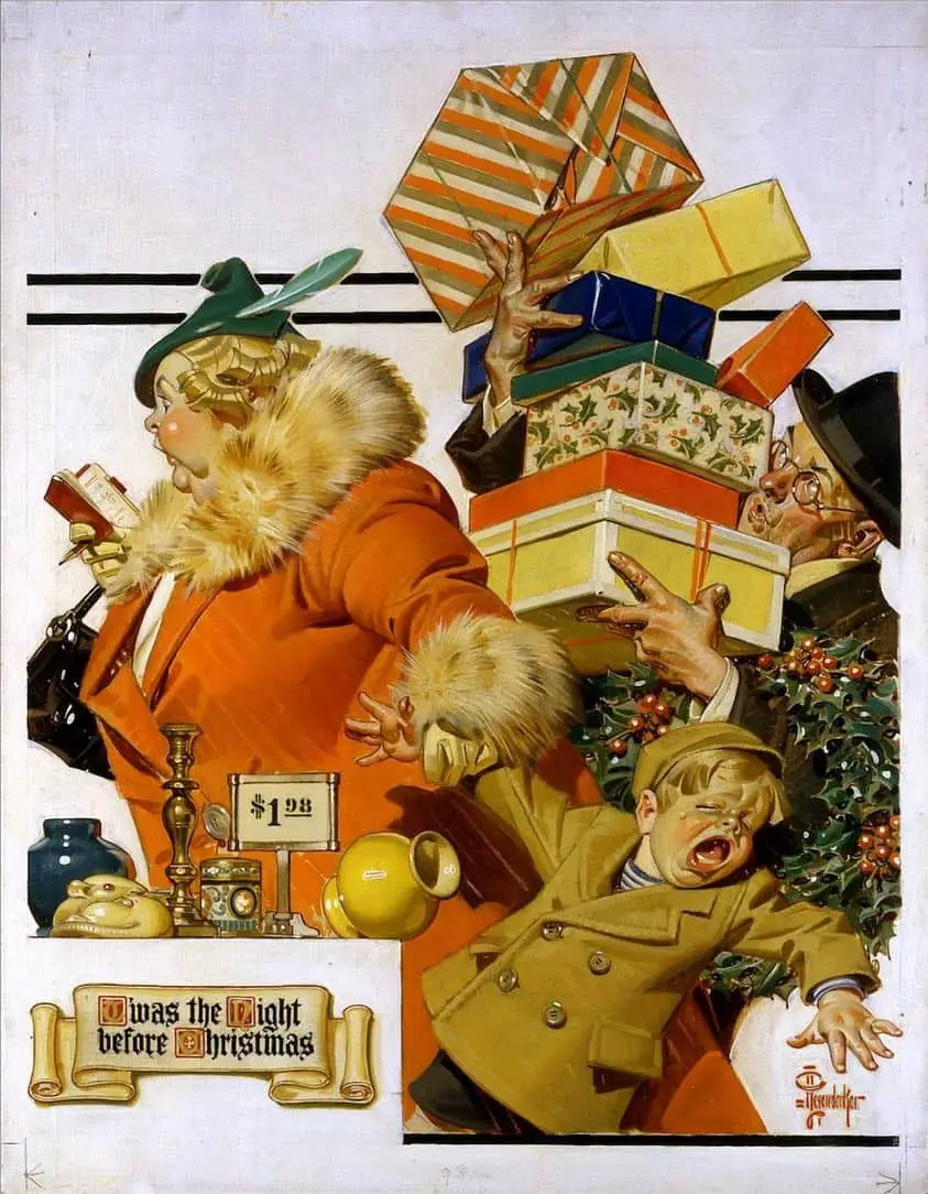 J.C. LEYENDECKER (1874-1951)TWAS THE NIGHT BEFORE CHRISTMAS 1936