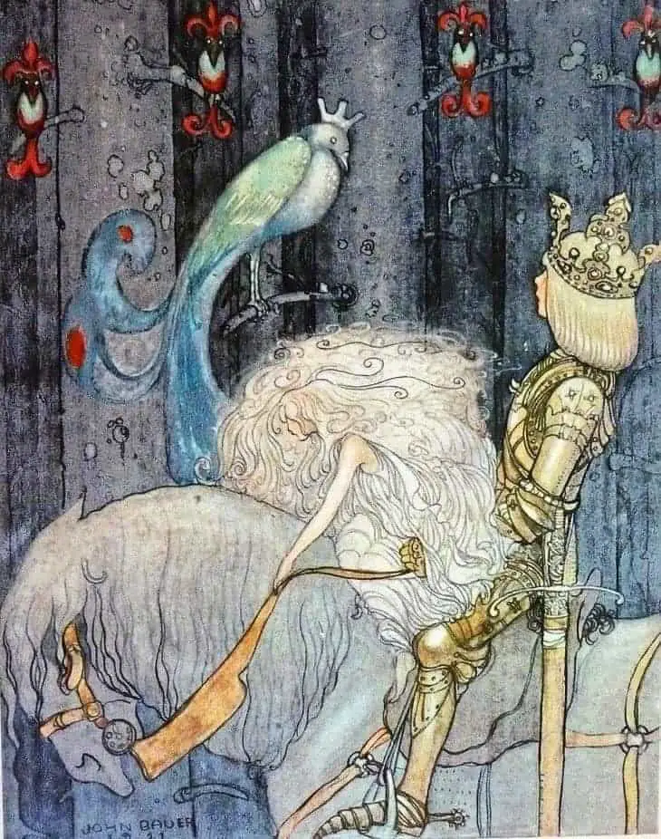 John Bauer (1882-1918) ‘The Blue Bird’  Till Sagolandet (To Fairyland) 1911