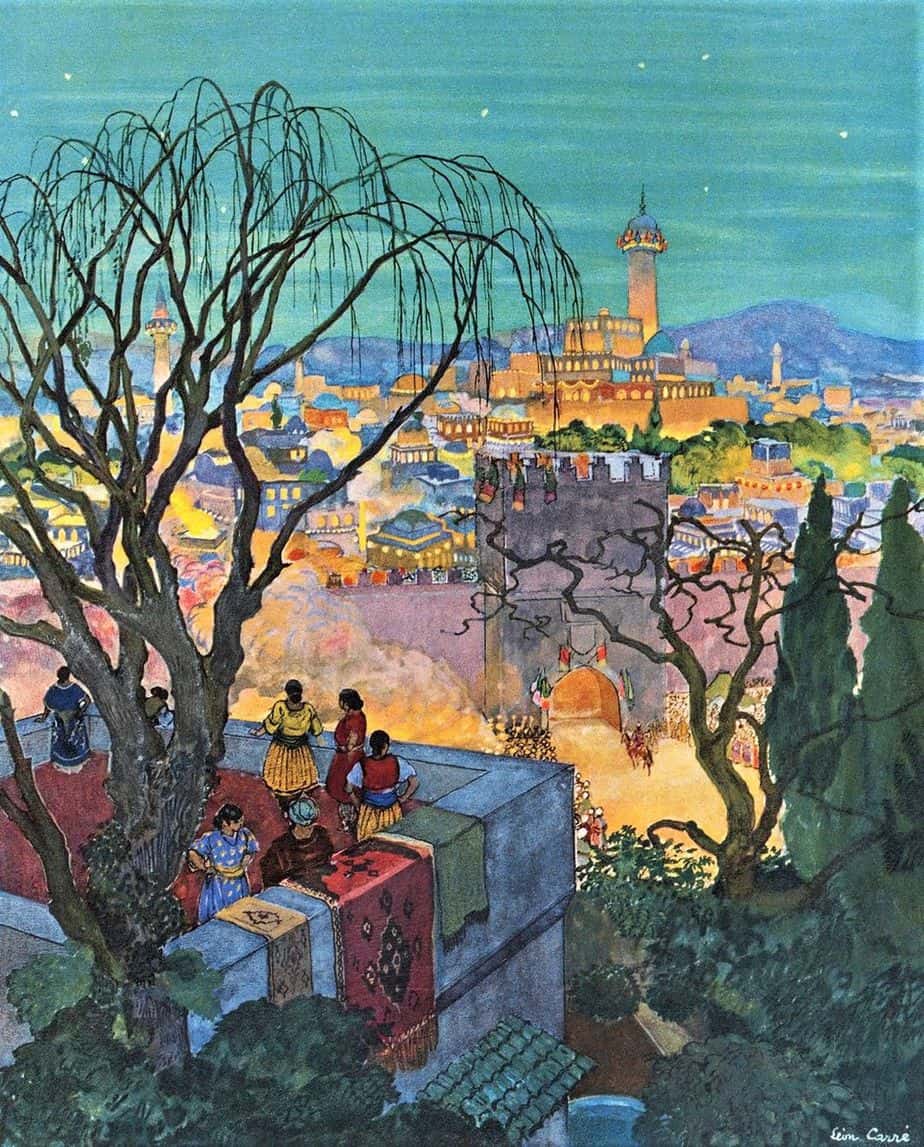 Léon Carré (1878 - 1942) 1926 illustration for Arabian Nights