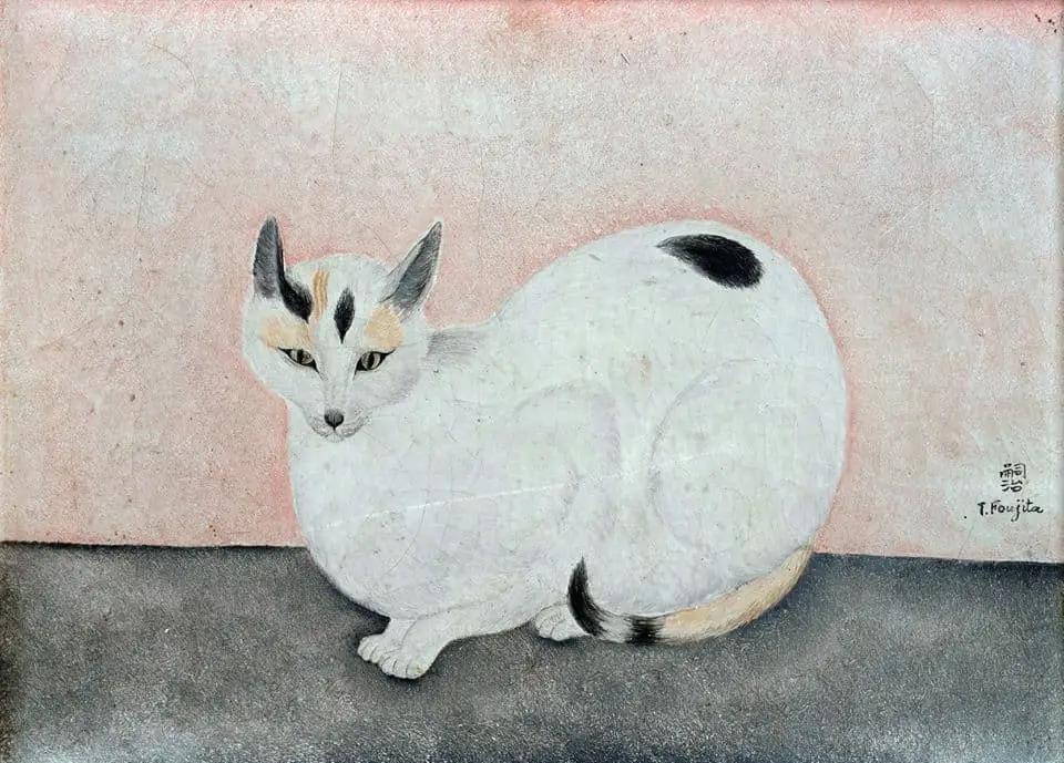 Leonard Tsuguharu Foujita (French of Japanese origin, 1886-1968), White Cat, 1920, painting