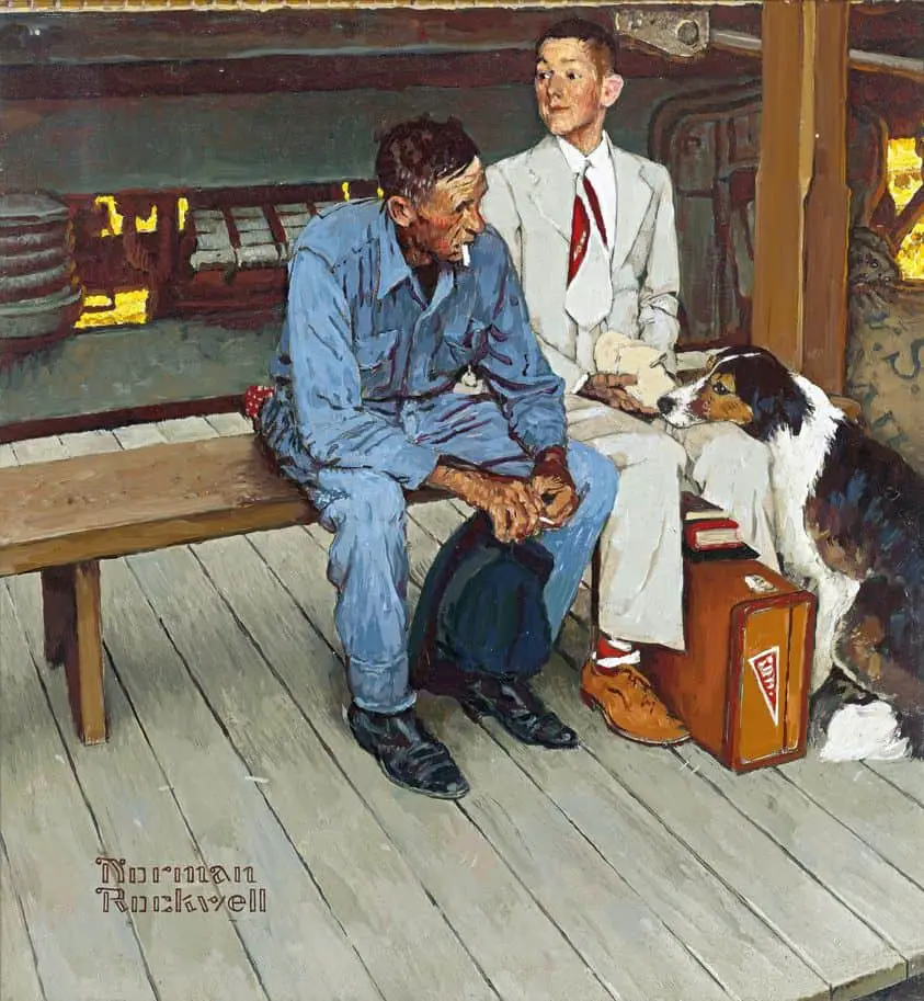 Norman Rockwell, Color Study for Breaking Home Ties, 1954, cover for The Saturday Evening Post