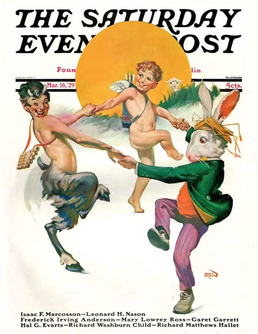 Sam Brown - Dancing In Spring, Cover For The Saturday Evening Post, 1929