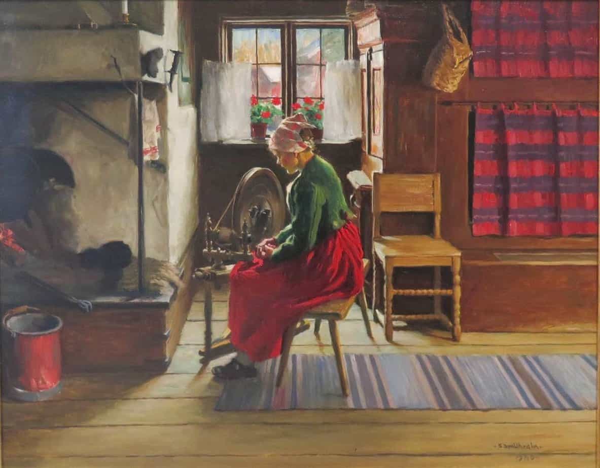 Samuel Uhrdin. He was born in Siljansnäs Dalarna Sweden sewing