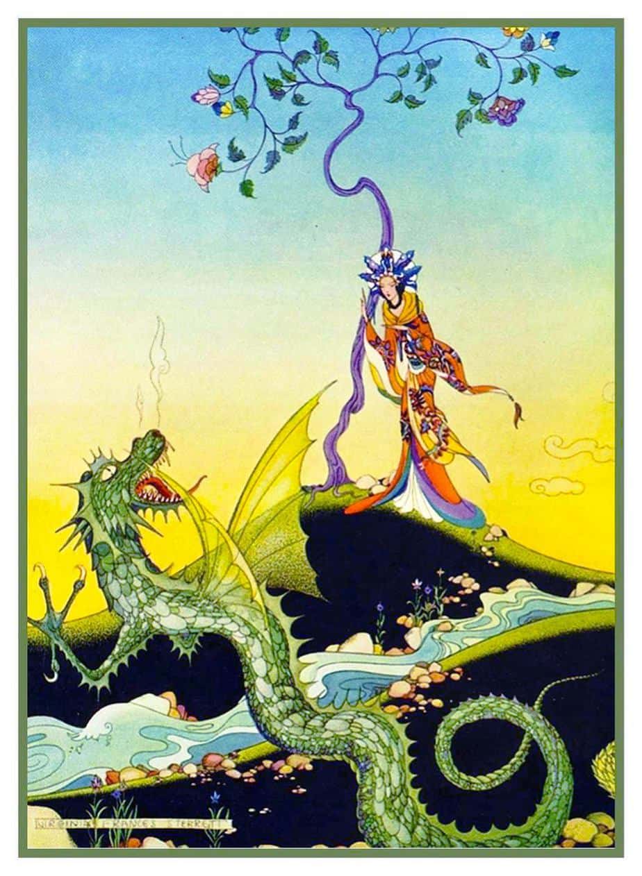 Virginia Sterrett (1900-1931), an Illustration from The Arabian Nights (1928). Her last commission before her death of tuberculosis