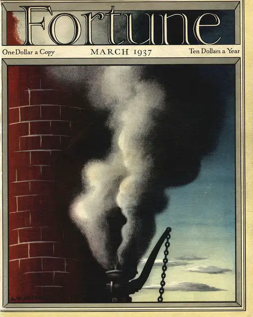 1937 March, cover by Cassandre factory pollution