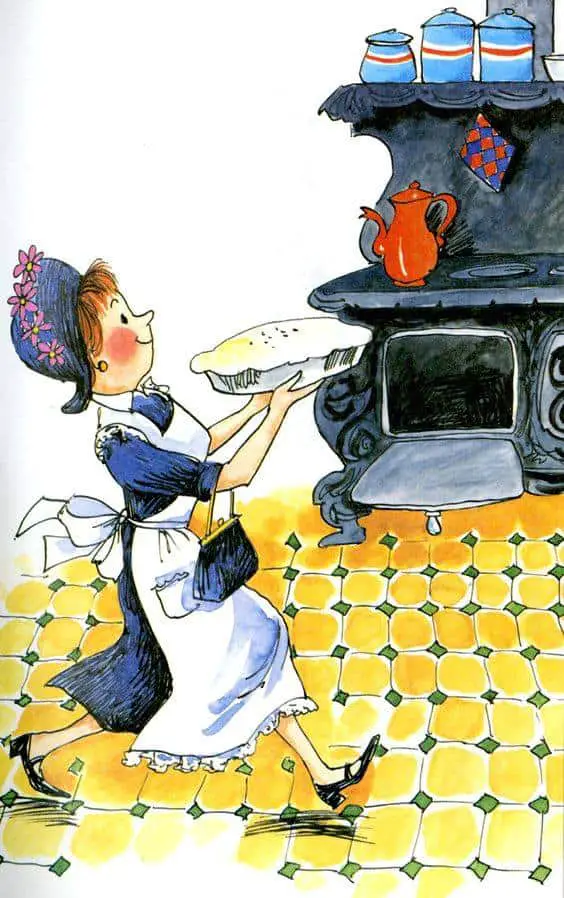 1963 illustration of Amelia Bedelia, the tentpole 'overly literal' character of picture books. 